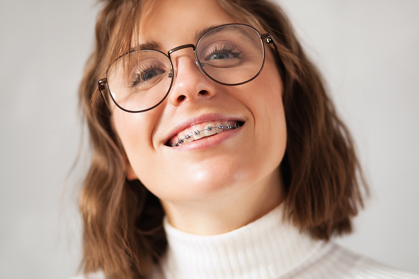 Young beautiful woman with braces in McAllen TX