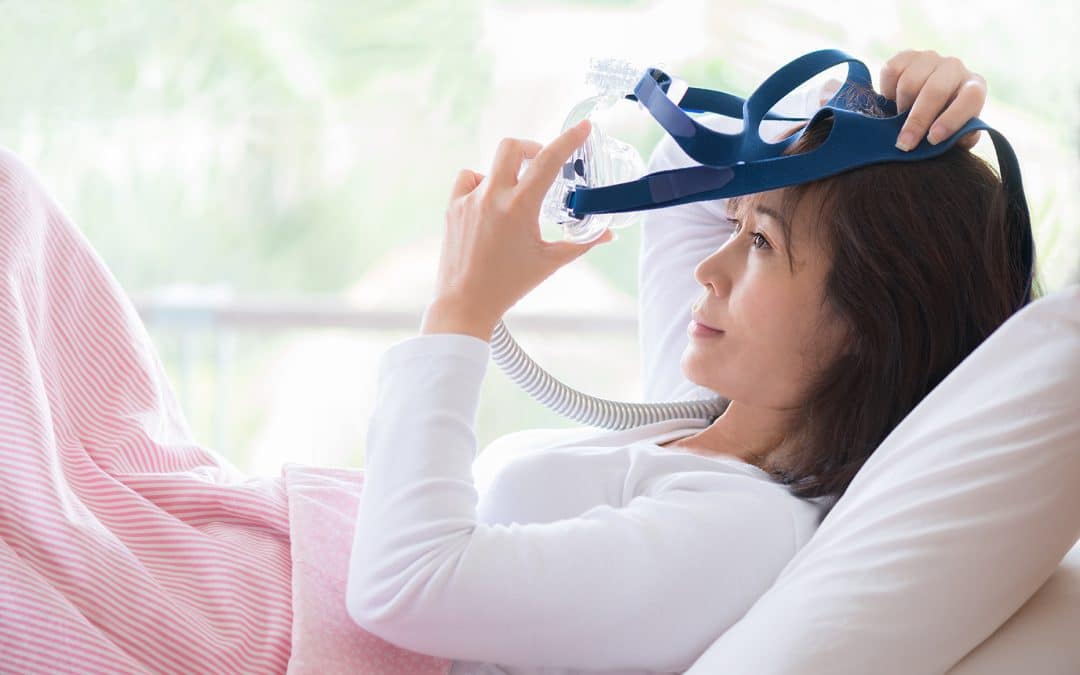 dental patient using a CPAP machine from senan orthodontic studios